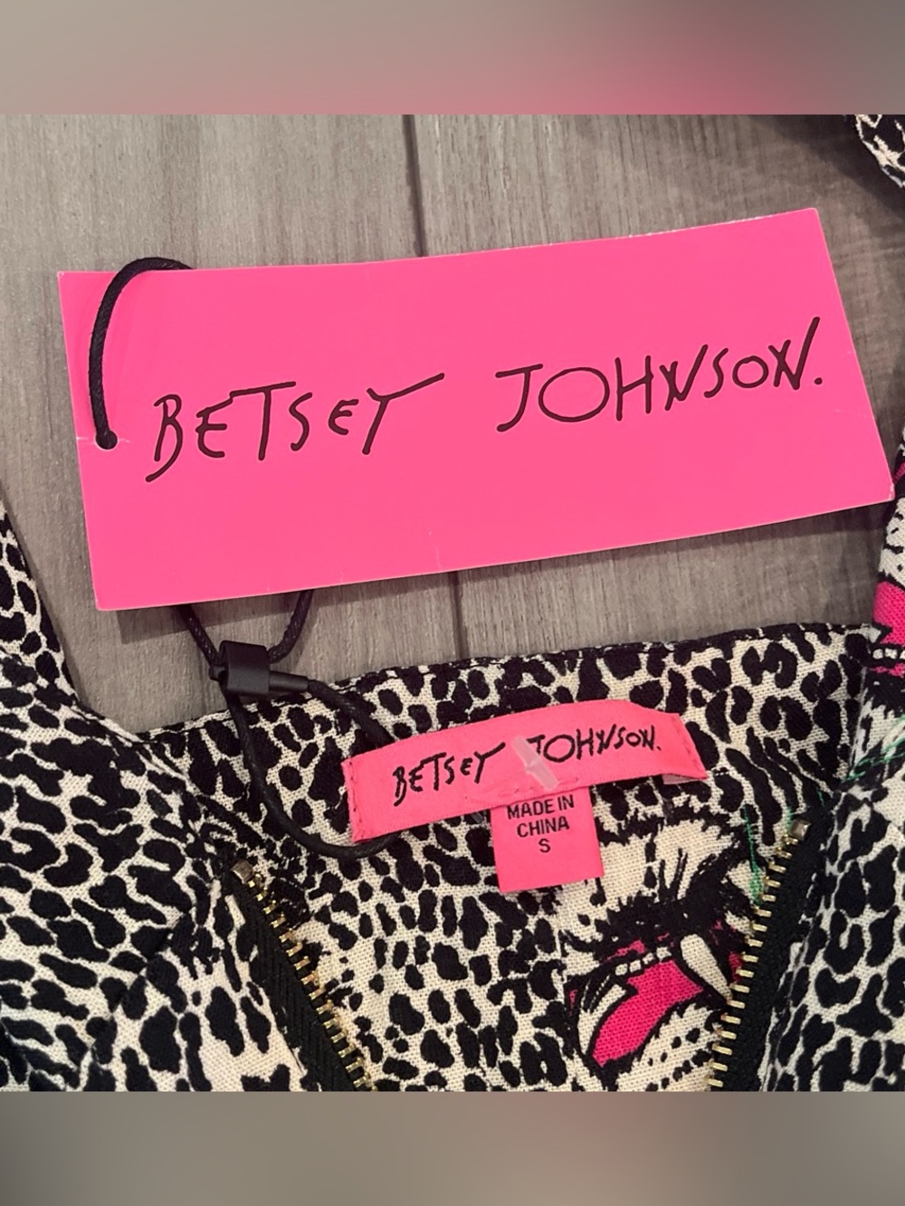 Betsey Johnson Tan Leopard Xena Halter Mini Dress - Picture 3 of 8